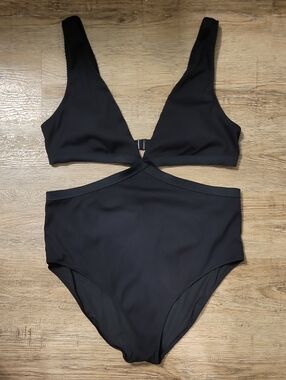 aerie Black One-Piece Swimsuit
